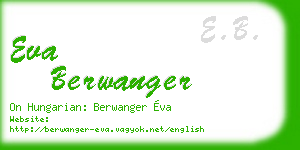 eva berwanger business card